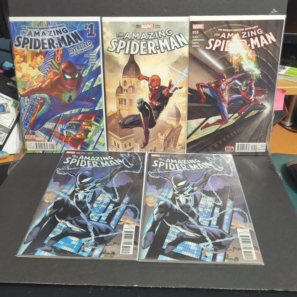 Amazing‎ Spider-Man Vol. 4 Lot Of 5 (1A, 1E, 10, 800x2) Alex Ross, MK IV Armor